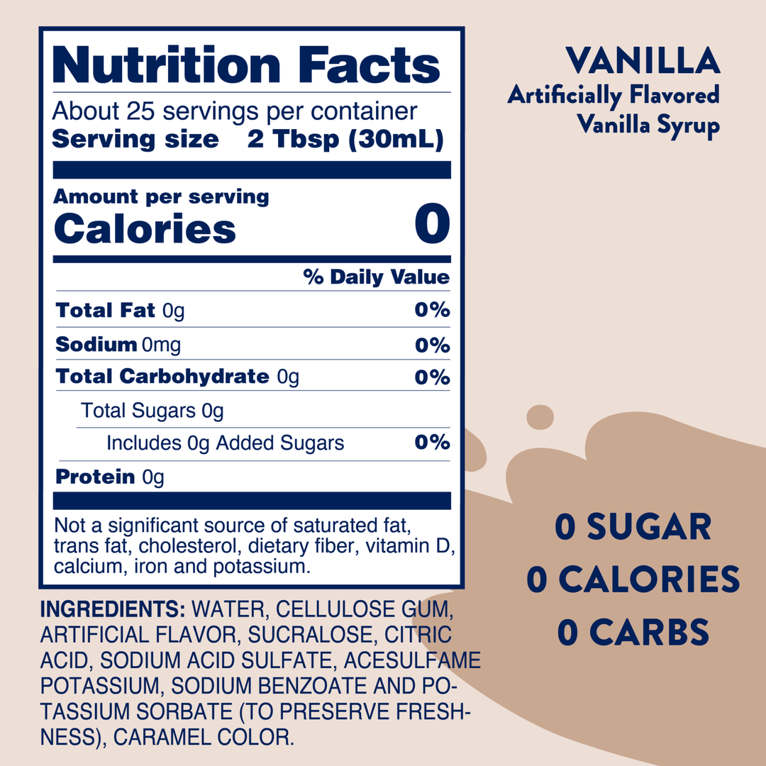 Sugar Free Drink Syrup - Vanilla