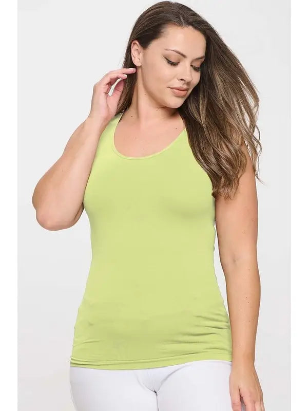 Reversible Basic Seamless Tank - Lemon by Yelete