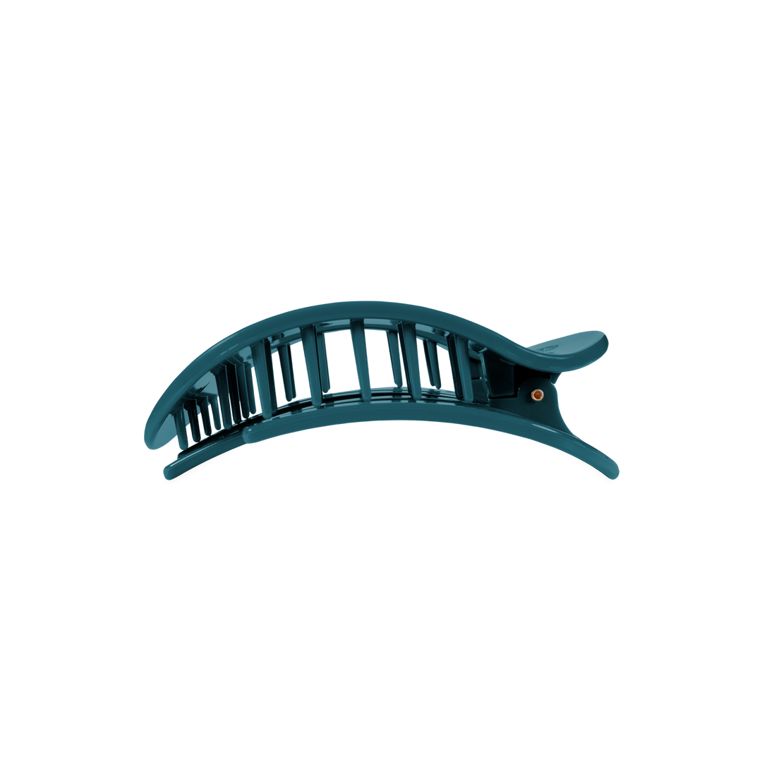 Medium Teleties Flat Oval Clip - Teal With It