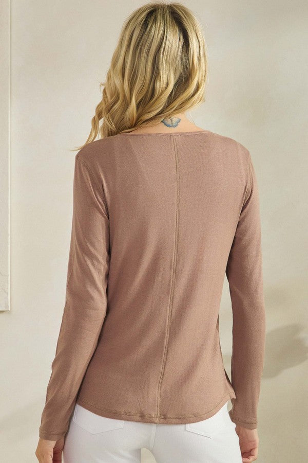 Pure Comfort Luxeair Ribbed Button Up Cardigan - Mocha by Yelete