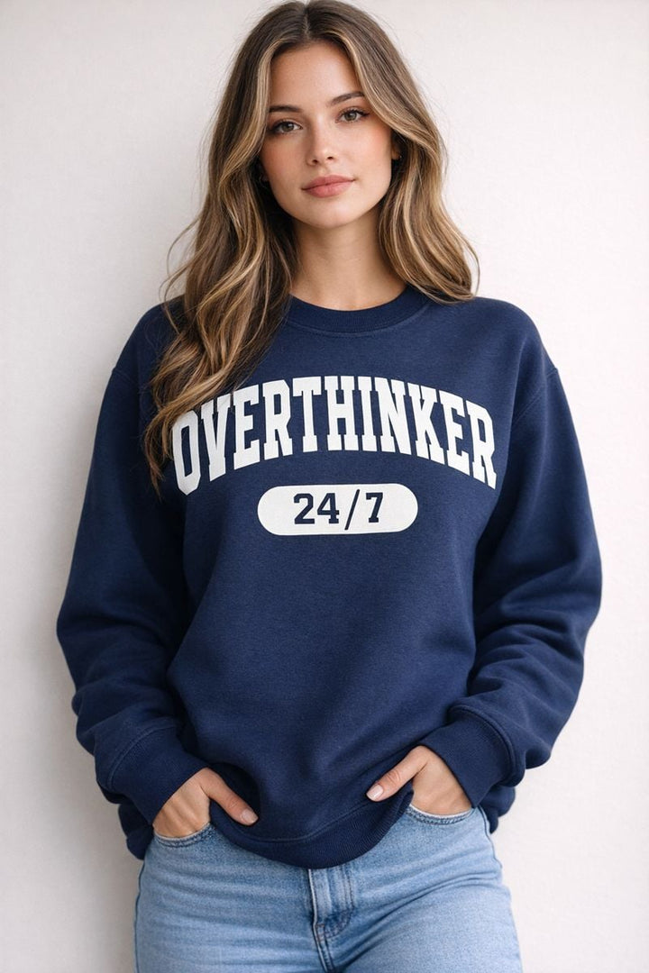 by PrepO: 'Overthinker 24/7' Graphic Sweatshirt (Ships in 2-3 Weeks)