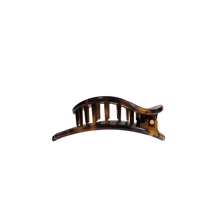 Small Teleties Flat Open Circle Clip - Tortoise (Ships Next Week)