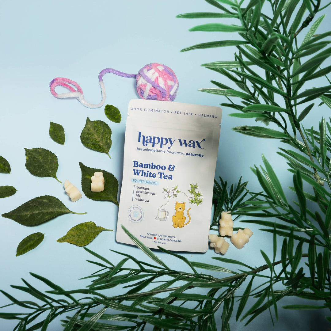 Happy Wax Soy Melts 2 Oz Bag - Bamboo & White Tea Pet Odor Eliminator