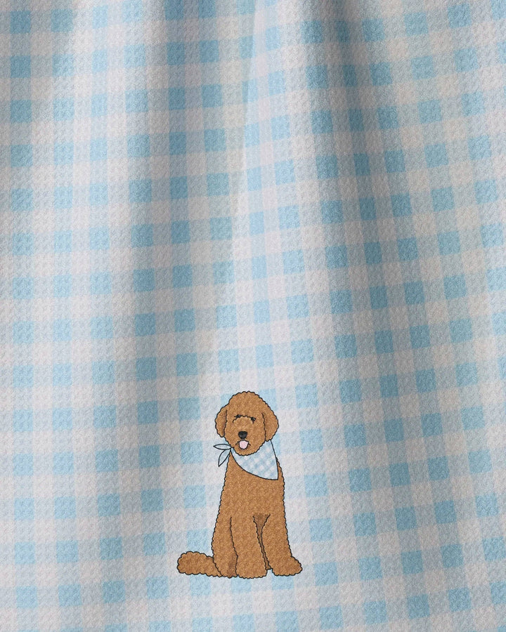 Gingham Doodle Tea Towel by Geometry