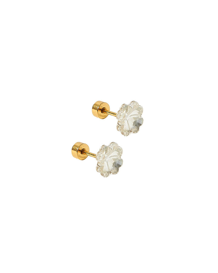 Screwback Stud Earrings Lux - Candy Clover Clear by Linny Co (Ships in 2-3 Weeks)