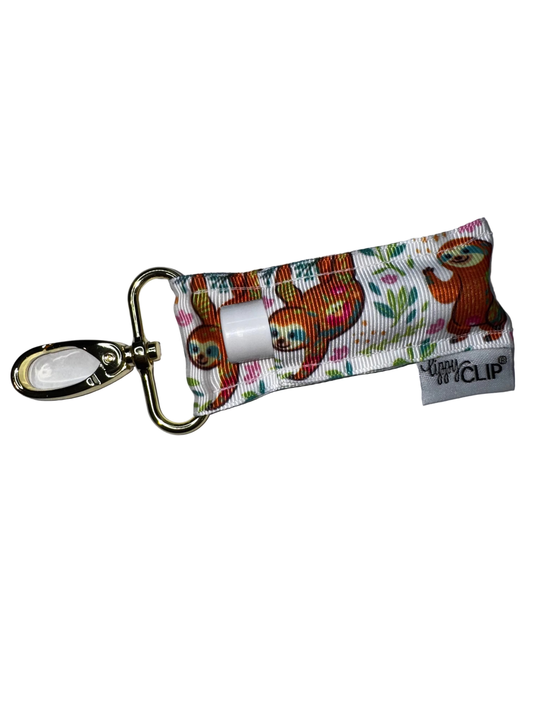 Floral Sloth LippyClip® Lip Balm Holder (PREORDER: Ships in 2-3 Weeks)