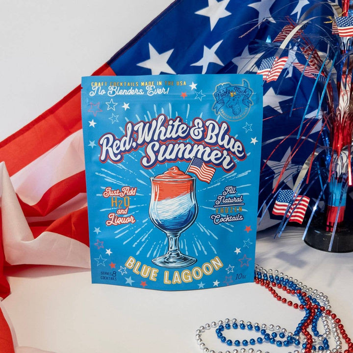 Red, White & Blue Summer - Blue Lagoon Frozen Cocktail