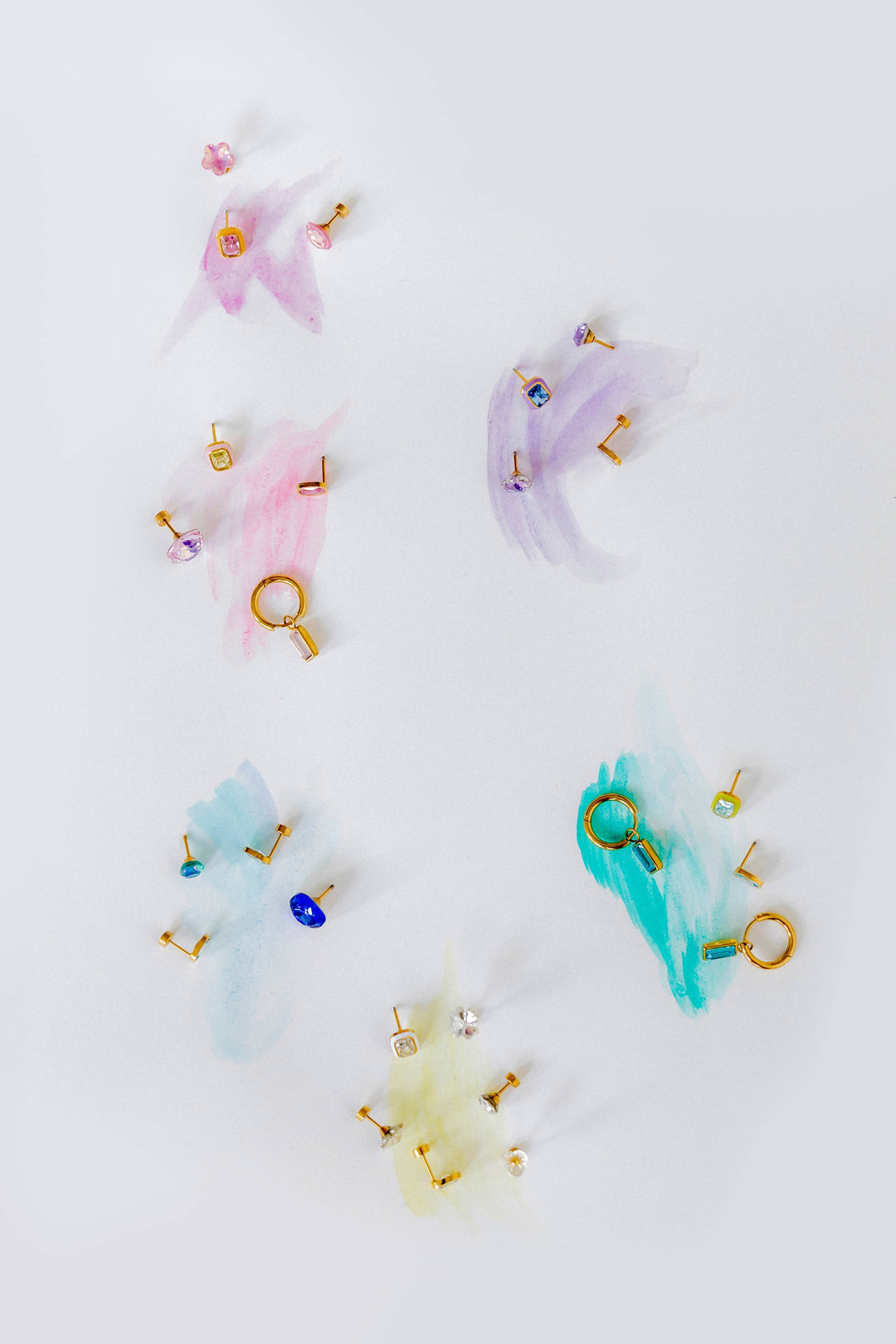 Screwback Stud Earrings Lux - Candy Clover Clear by Linny Co (Ships in 2-3 Weeks)