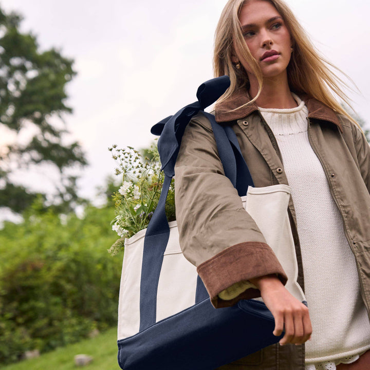 Canvas Tote - Oxford Navy Bow by Case-Mate