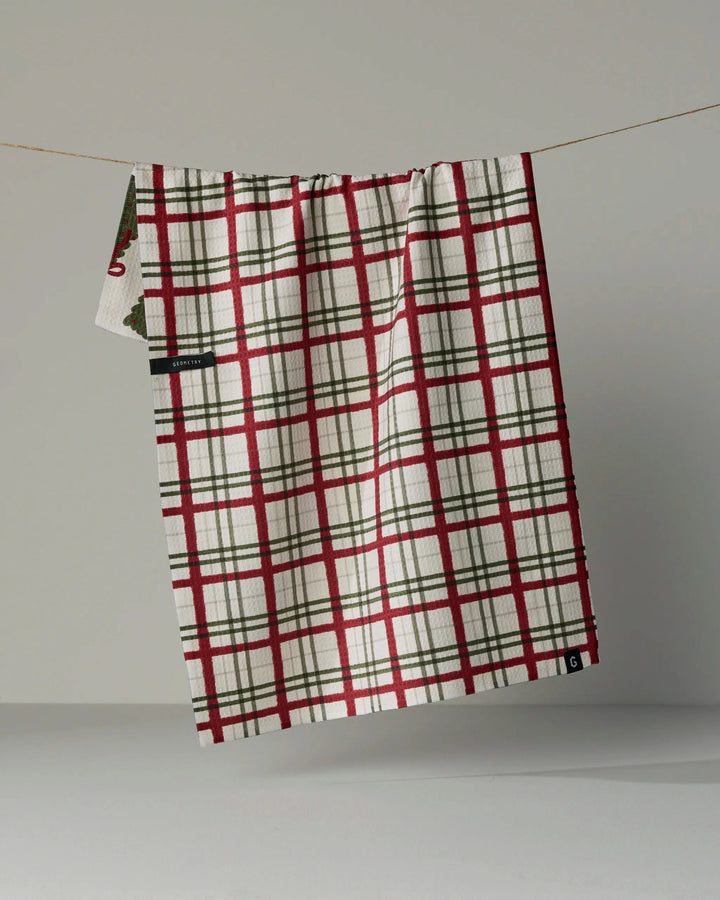 Ribbon Pines Luxe Kitchen Towel by Geometry