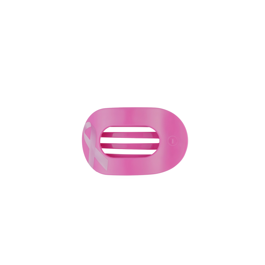 Tiny Teleties Flat Oval Clip - Breast Cancer Awareness (Ships Next Week)