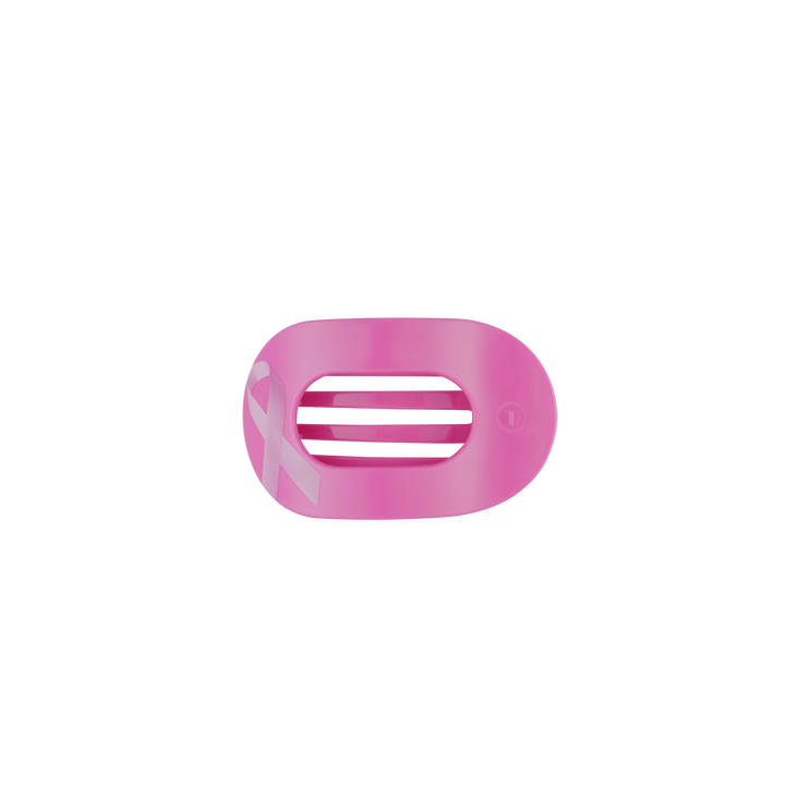 Tiny Teleties Flat Oval Clip - Breast Cancer Awareness (Ships Next Week)