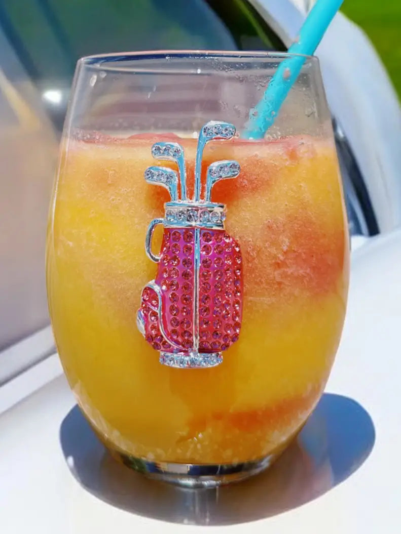 JUNE PREORDER: Pink Golf Bag Stemless by the Queens Jewels (Ships in 2-3 Weeks)