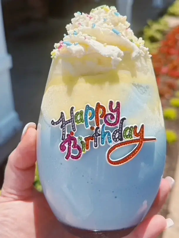 JUNE PREORDER: Happy Birthday Stemless by the Queens Jewels (Ships in 2-3 Weeks)