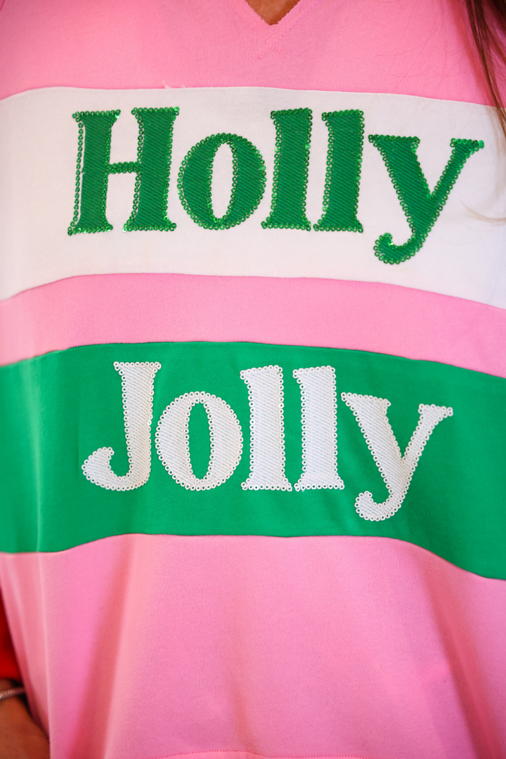 Holly Jolly Color Block Pullover by Jess Lea (PREORDER: Ships in October)