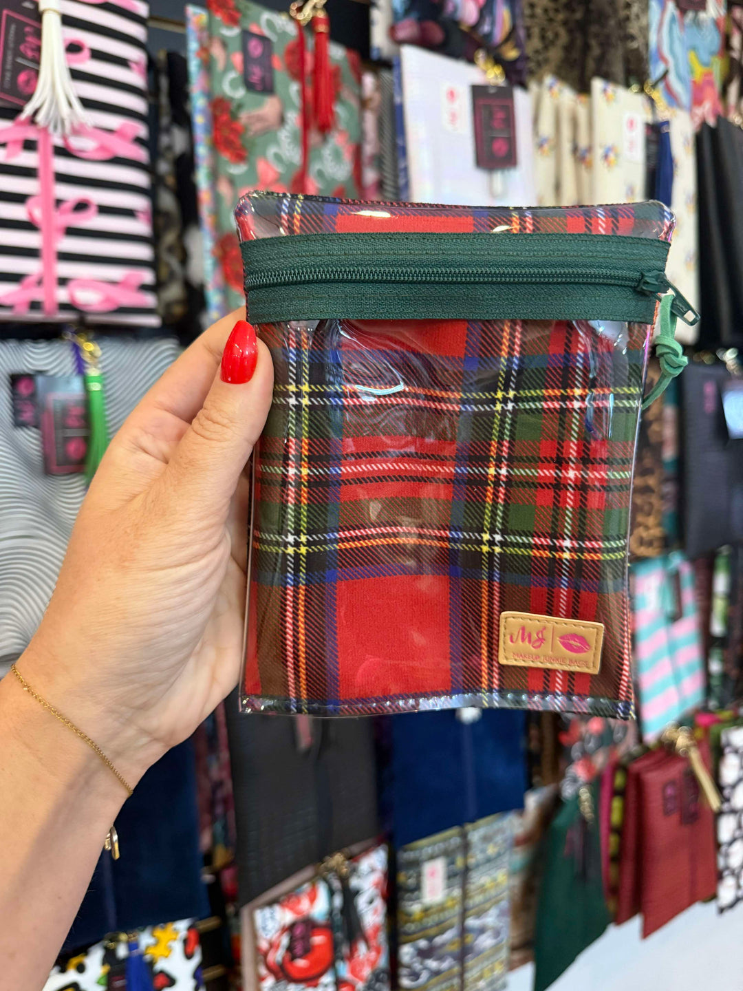 Christmas Wishes Red Plaid by Makeup Junkie (SEPT ARRAY: Ships in 8-10 Weeks)