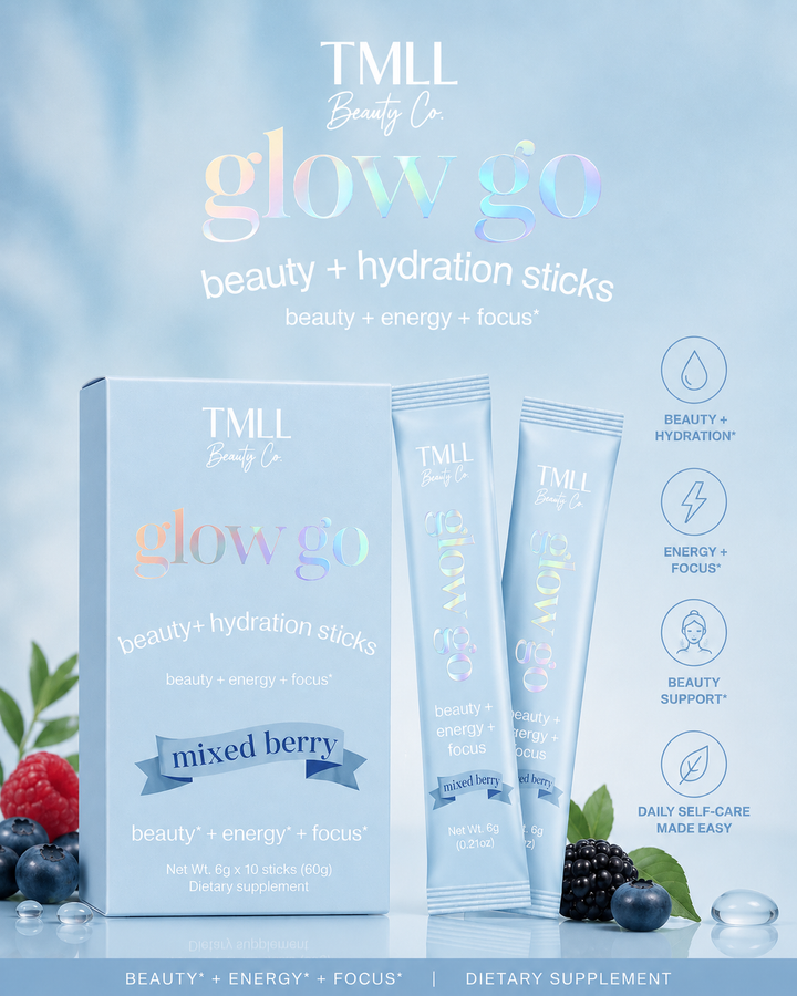 Glow Go Wellness Drinks - Berry Bliss by TMLL Beauty Co. (PREORDER: Ships in 2-3 Weeks)