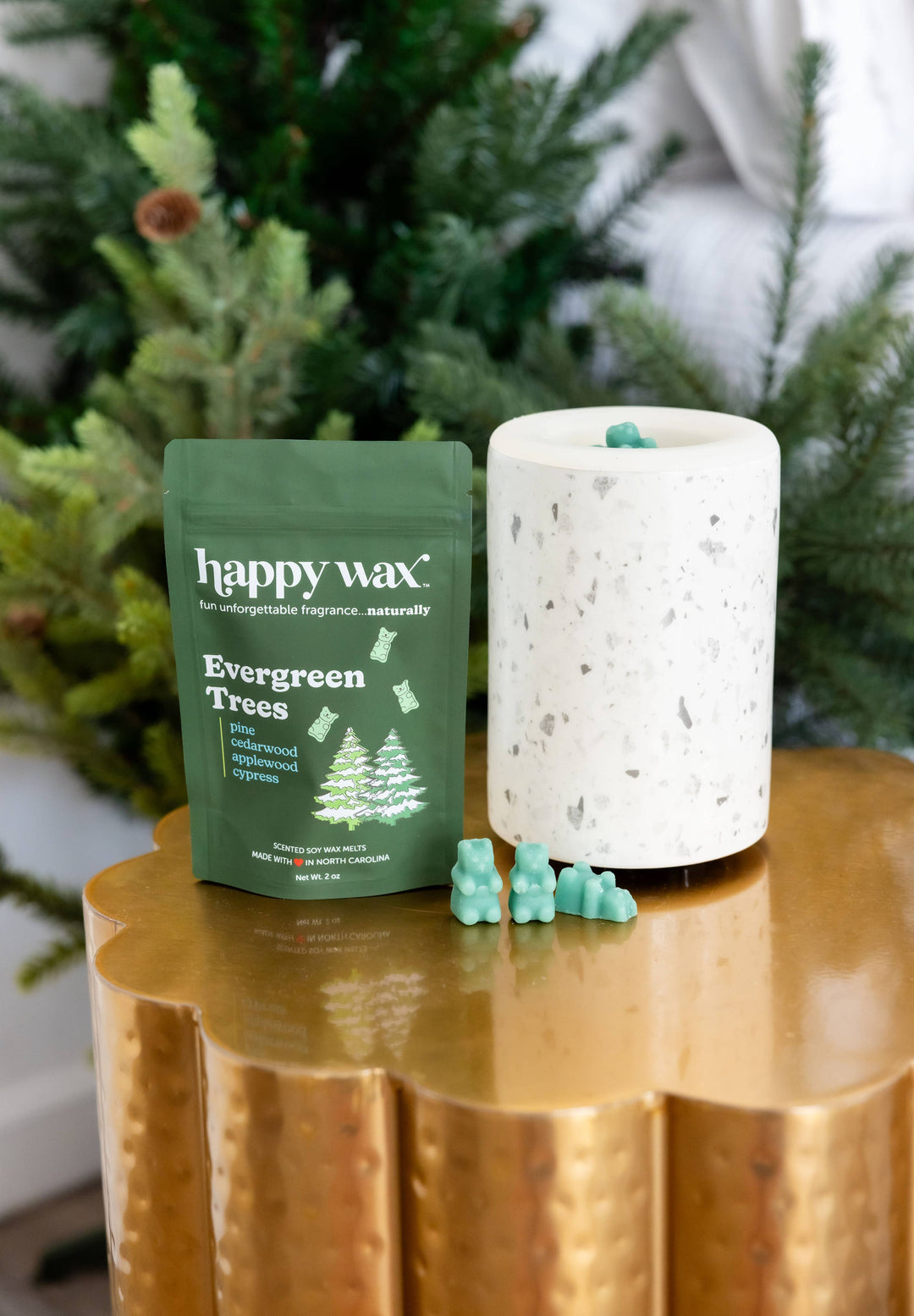Happy Wax Soy Melts 2 Oz Bag - Evergreen Trees