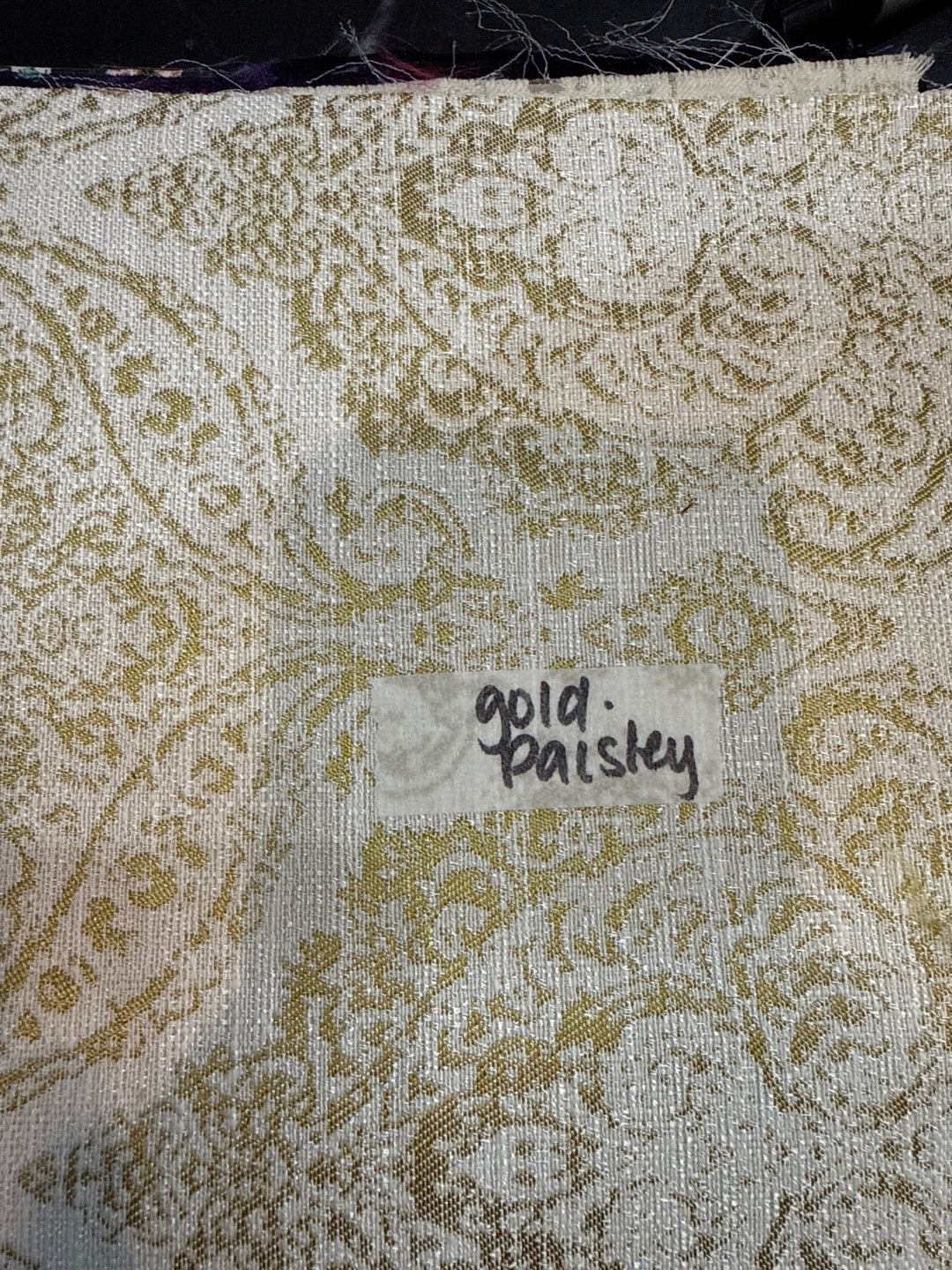MJ TX PREPO SINGLE LADIES: Gold Paisley Mini Top Zip by Makeup Junkie (Ships in 3-4 Weeks)