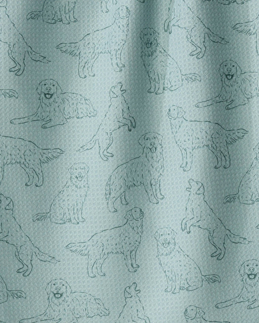 Golden Pups Tea Towel - Rain by Geometry