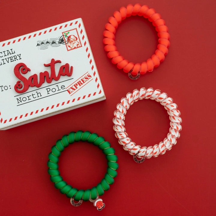 Teleties Hair Tie - Large Band Pack of 3 - Claus I Said So (Ships in 1-2 Weeks)