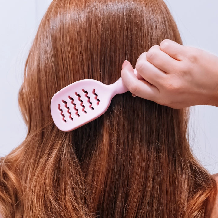 Bubblegum Pink Mini Vented Hair Brush by Teleties (Ships Next Week)