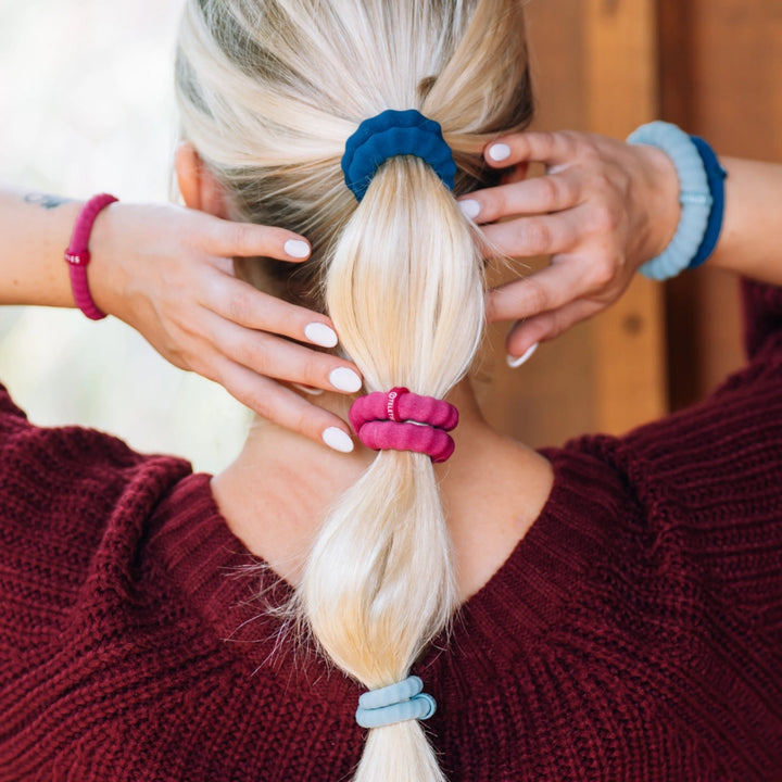 Teleties Nylon Hair Ties - Small Band Pack of 3 - Autumn Assortments