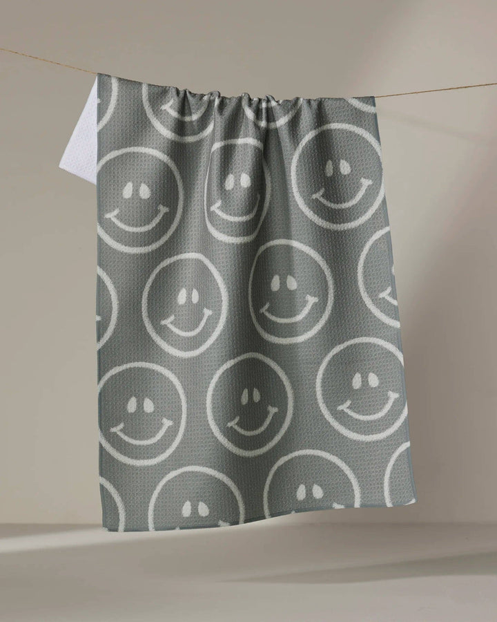 You Make Me Happy Tea Towel by Geometry