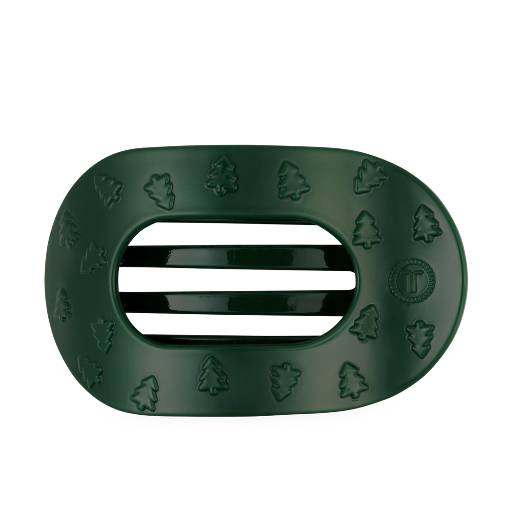 Large Teleties Flat Oval Clip - O Christmas Tree (Ships in 1-2 Weeks)