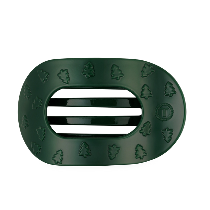 Large Teleties Flat Oval Clip - O Christmas Tree (Ships in 1-2 Weeks)
