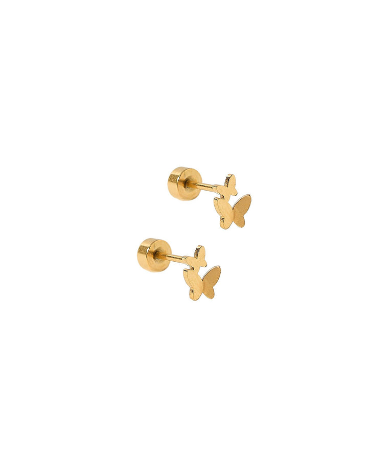 Screwback Stud Earrings - Lark Butterfly by Linny Co