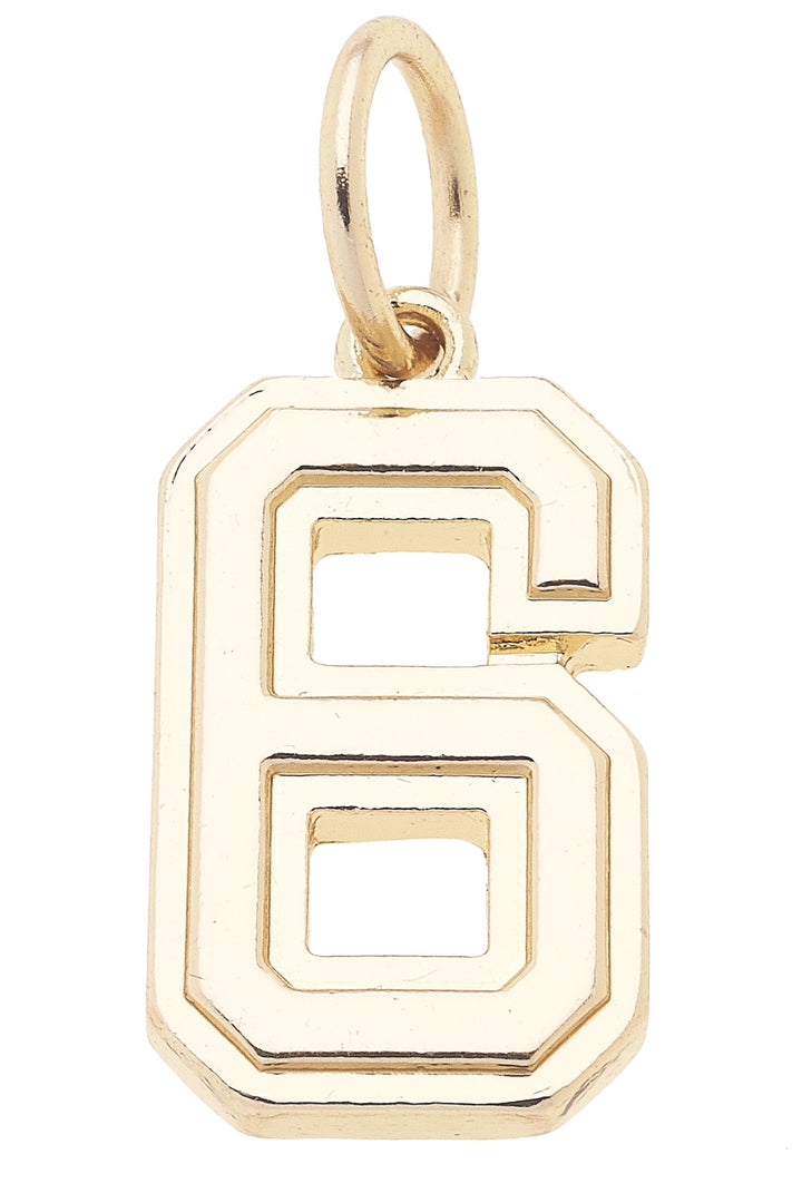 Number Charm in Shiny Gold By Canvas
