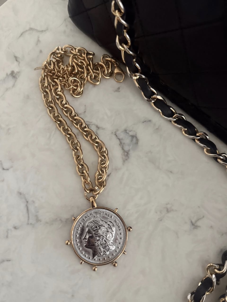 MAY PREORDER: Dual Tone Coin Necklace by ChanSutt (Ships in 2-3 Weeks)