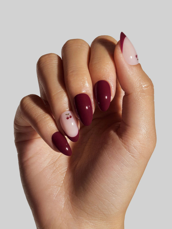 Burgundy Cherry Press-On Nails by Celebritips