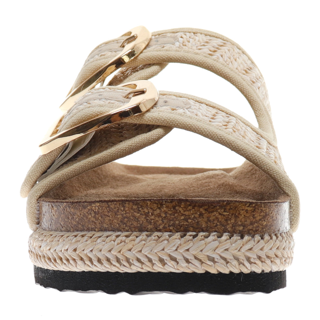 Outwoods Joan Buckle Sandals - Natural