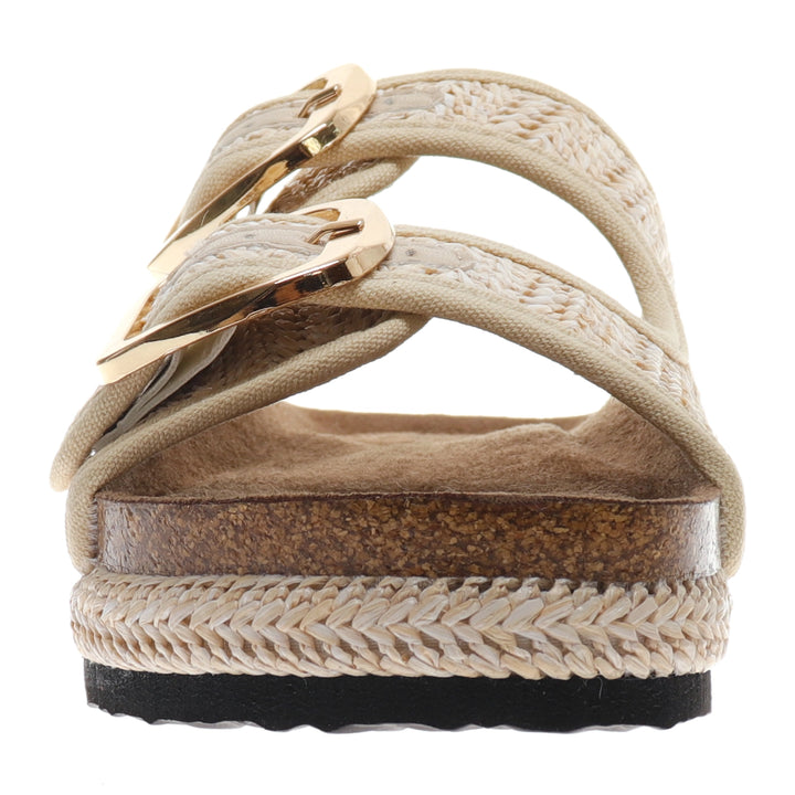 Outwoods Joan Buckle Sandals - Natural