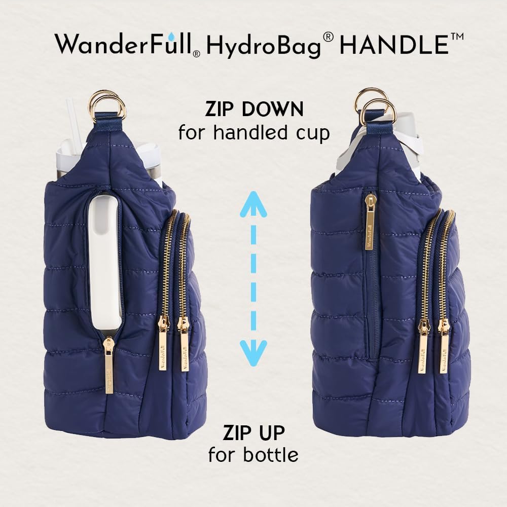 JUNE MARKET: HydroBag® HANDLE®- Island Navy Matte by Wanderfull (Ships in 2-3 Weeks)