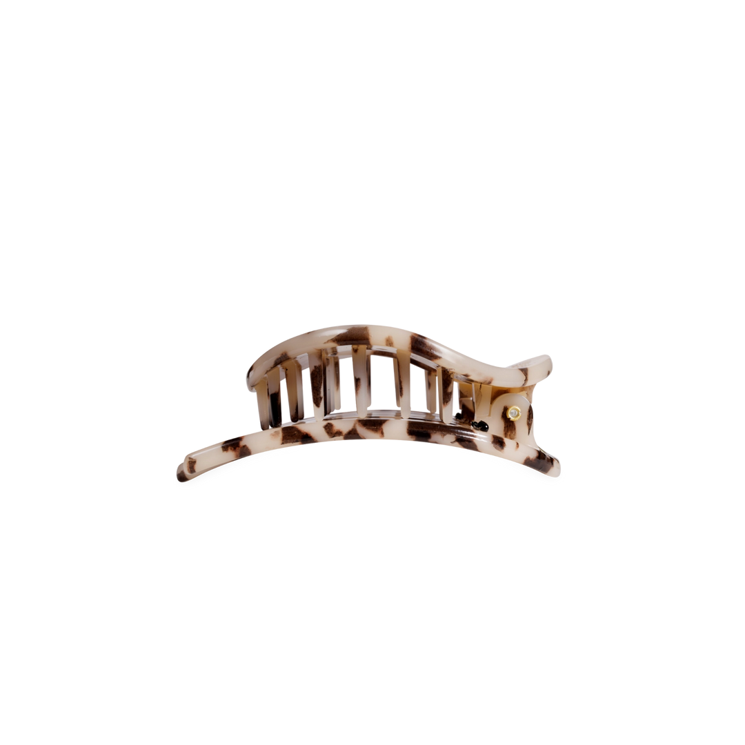 Small Teleties Flat Open Circle Clip - Blonde Tortoise (Ships Next Week)