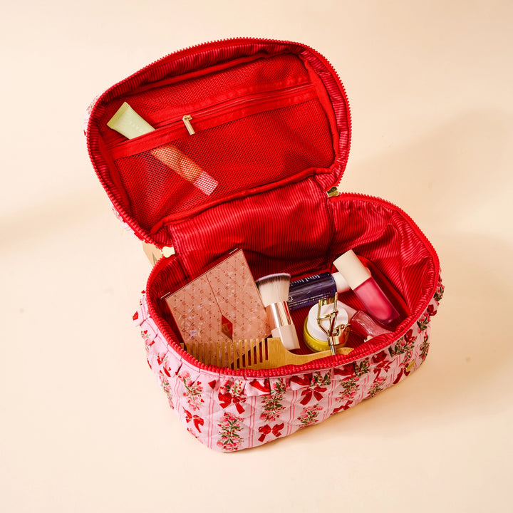 Glam & Go Quilted Cosmetic Bag - Oh So Merry by the Darling Effect
