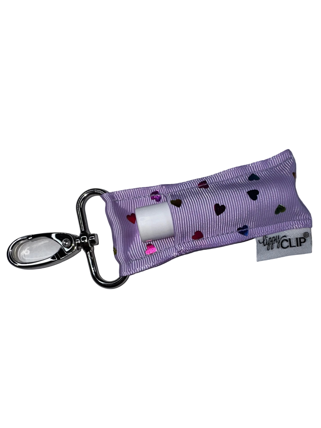 Rainbow Hearts on Lavender LippyClip® (PREORDER: Ships in 2-3 Weeks)