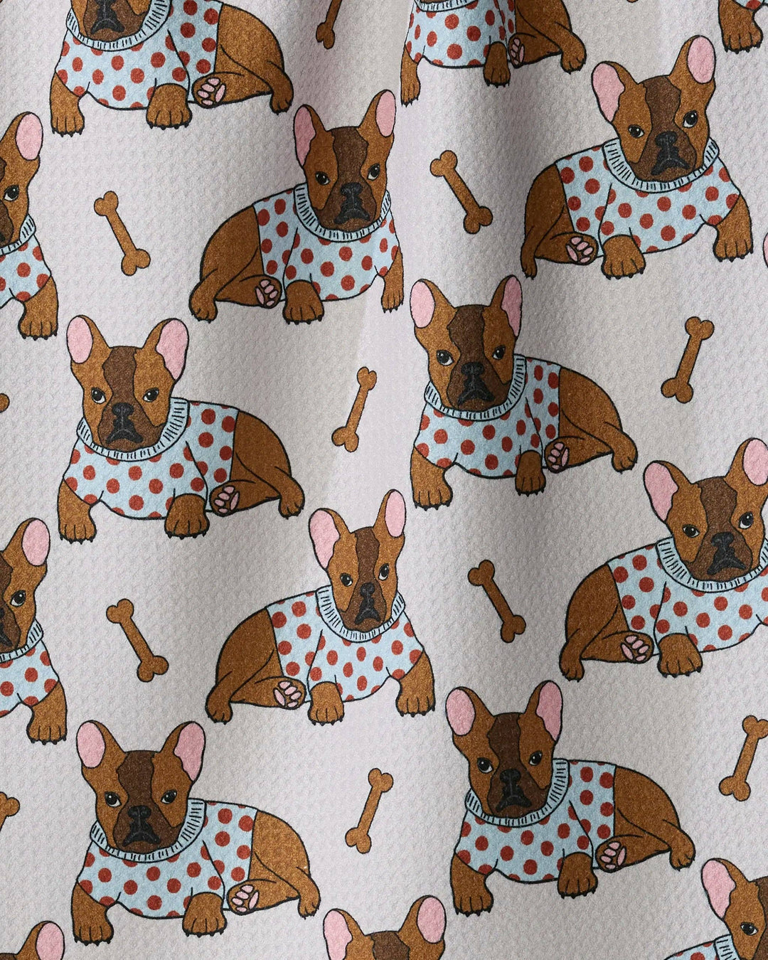Frenchie Fun Tea Towel - Sky by Geometry