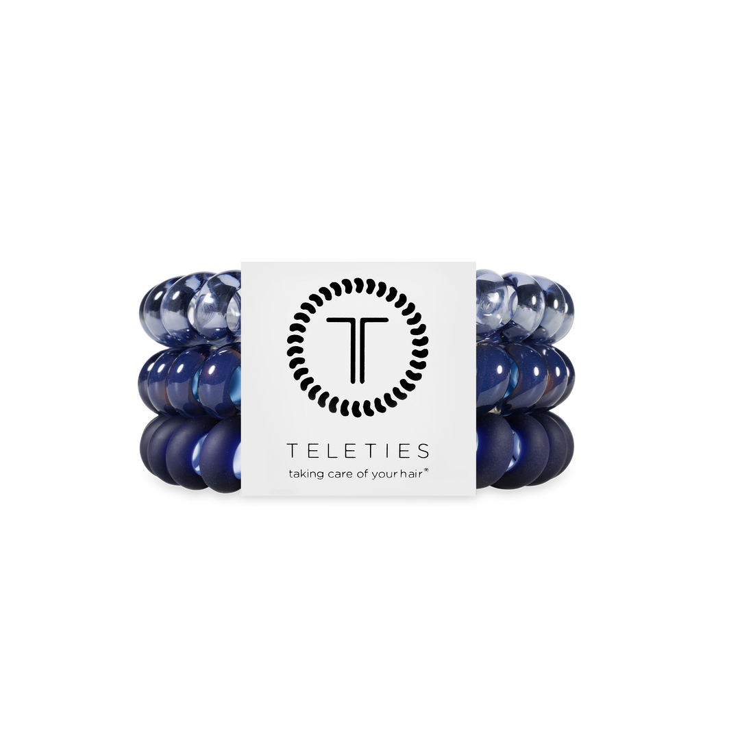 Spiral Hair Coils Large Nightfall Navy Hair Ties by Teleties