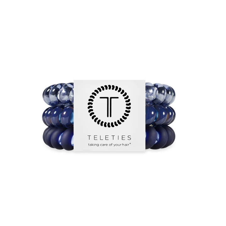 Spiral Hair Coils Large Nightfall Navy Hair Ties by Teleties