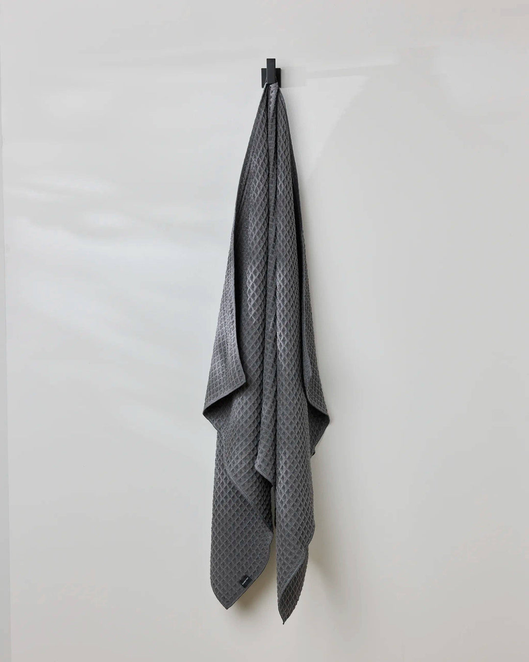 Charcoal Waffle Bath Towel by Geometry