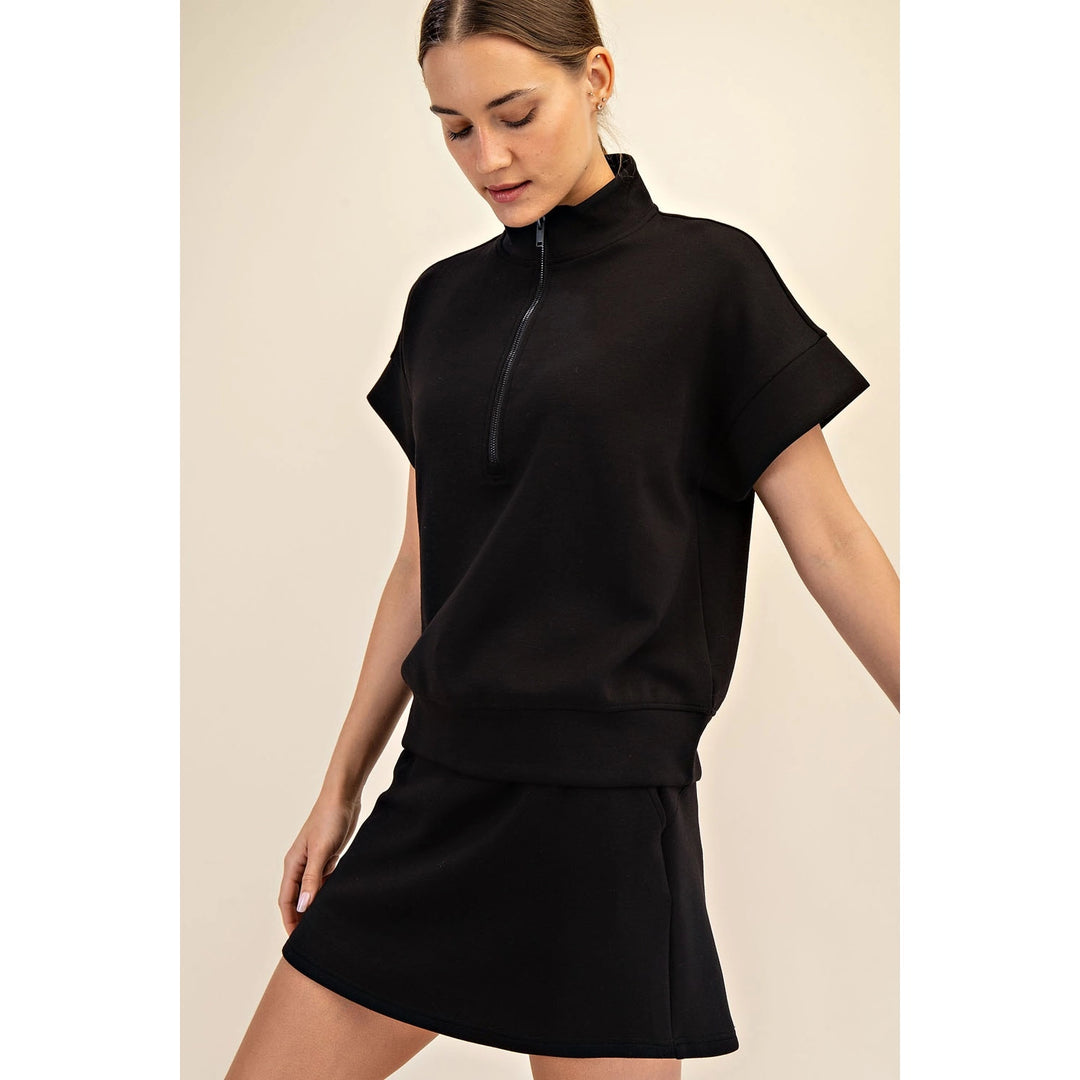 Final Sale: Cloudwalk Scuba Quarter Zip Top by Rae Mode