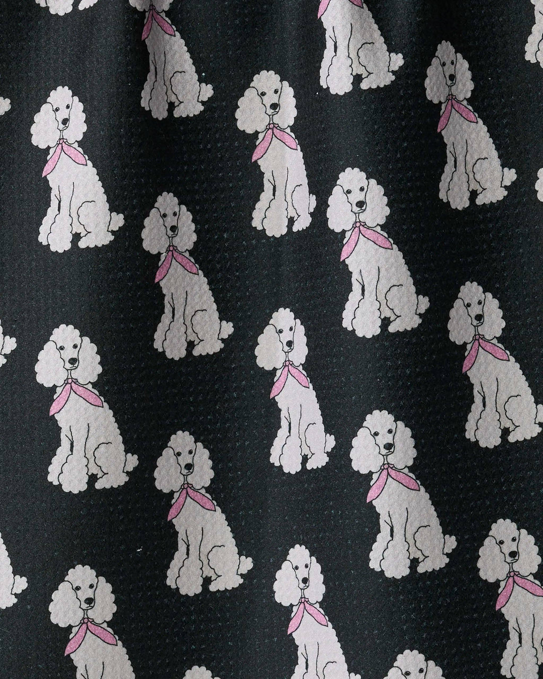 Poodle Parade Tea Towel - White by Geometry