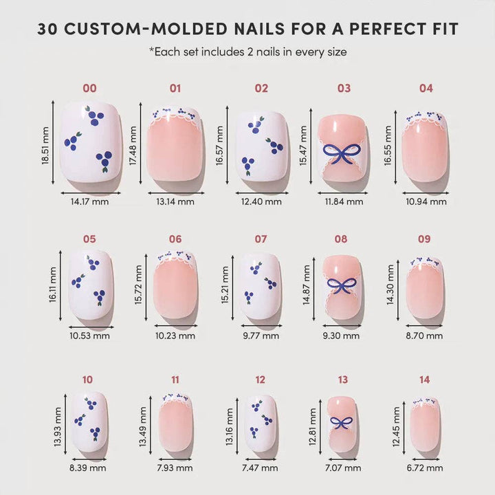 Press-On Glamnetic Nails - Blue A Kiss