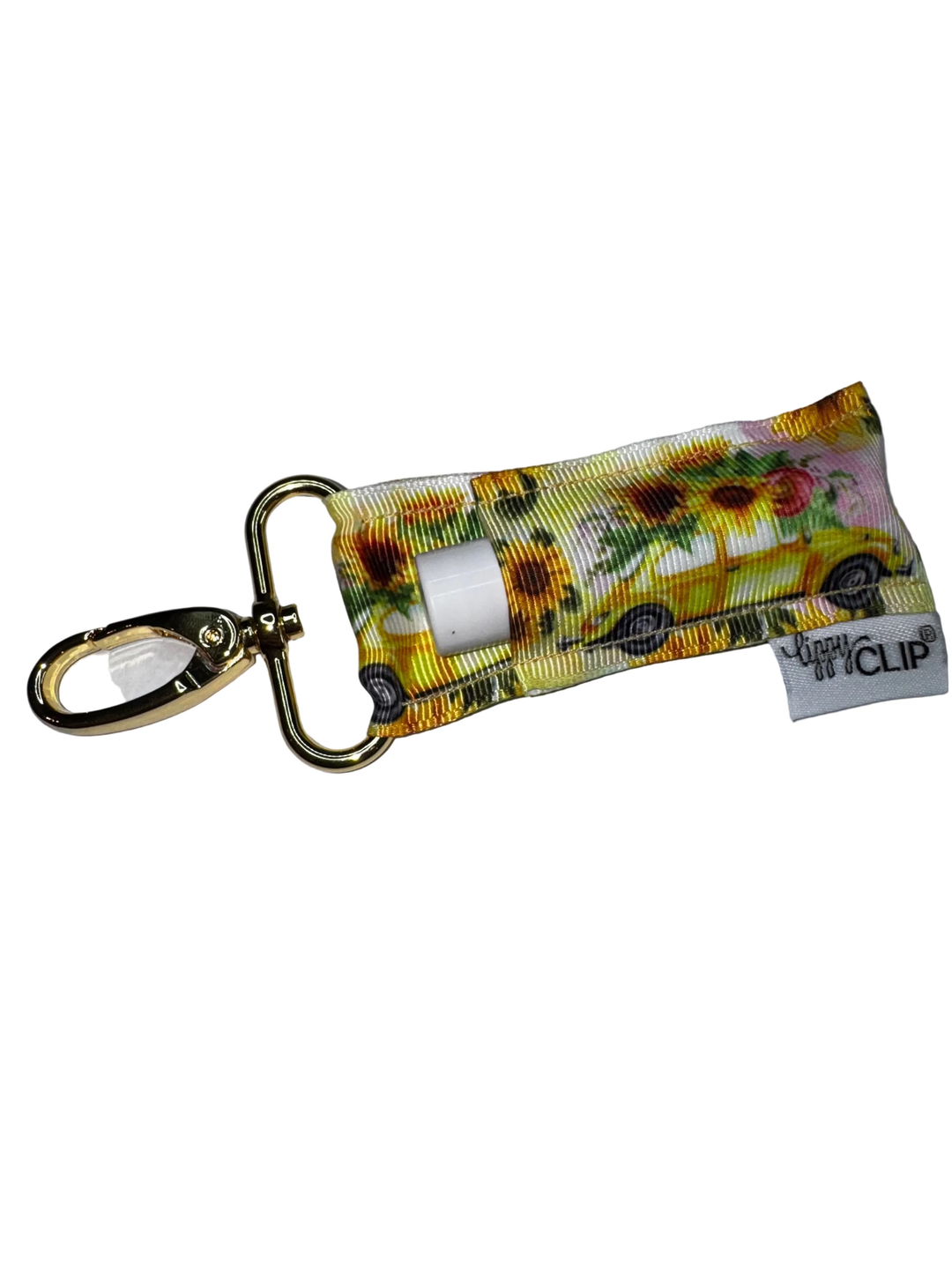 Yellow Car with Sunflowers LippyClip® Lip Balm Holder (PREORDER: Ships in 2-3 Weeks)