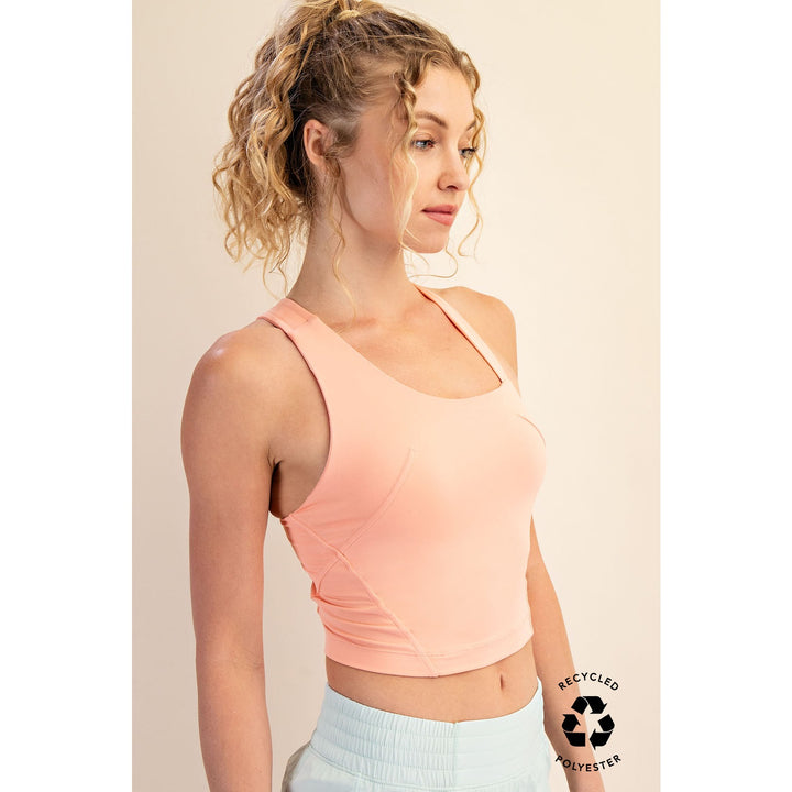 Final Sale: Butter Sleeveless Strap Crop Top by Rae Mode - Melon Dream