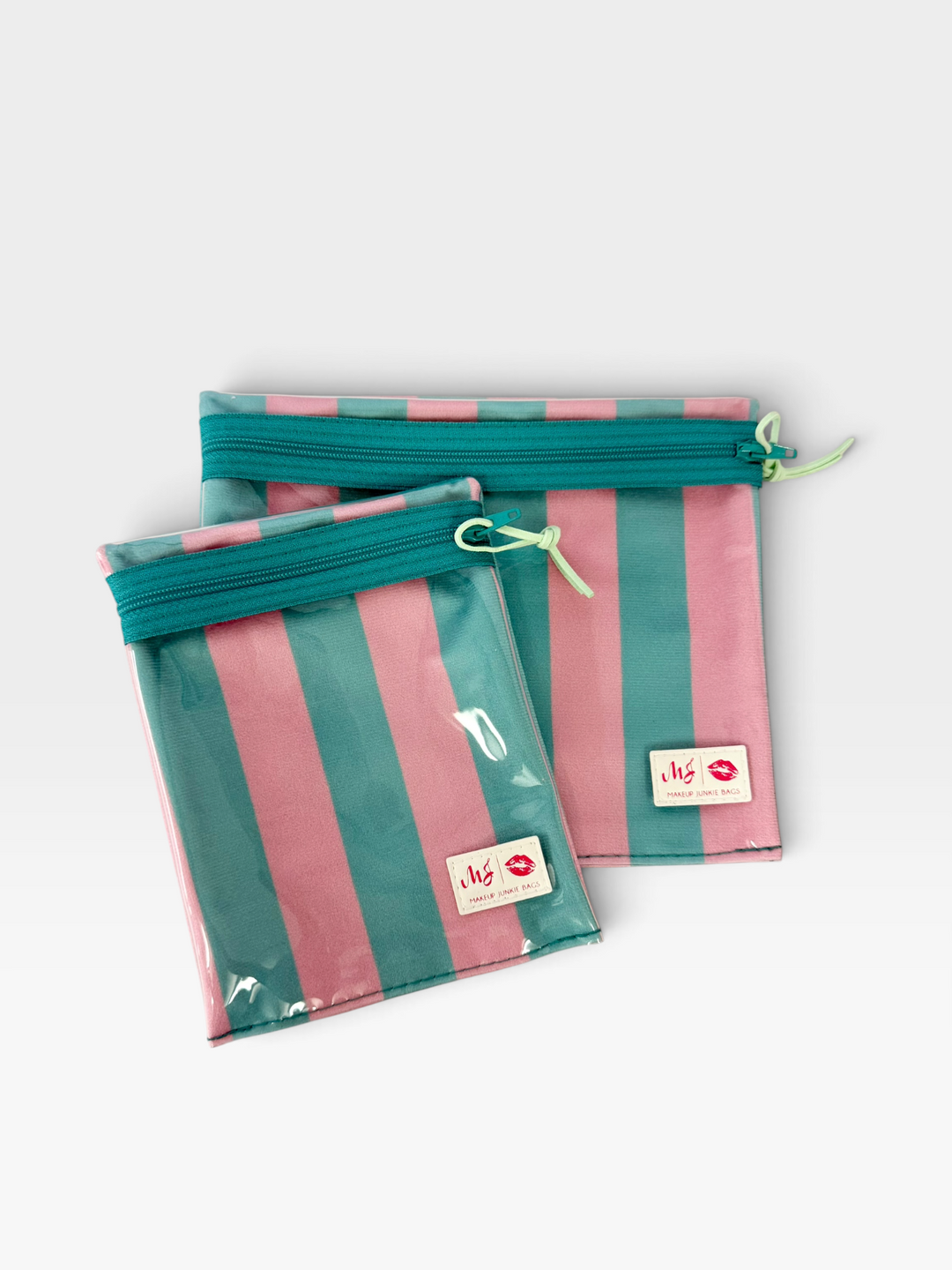 Cabana Mint Multi Use Pouches by Makeup Junkie Bags (Ready to Ship)